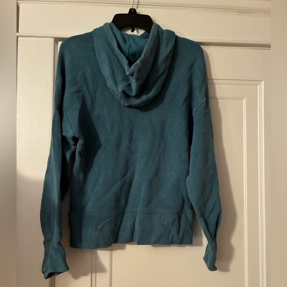 Athleta Teal Waffle Hoodie - Picture 2 of 3